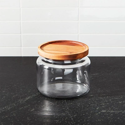 Montana 48-Oz. Small Glass Jar with Acacia Lid