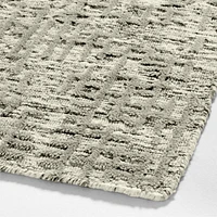 Montauban Wool Blend Handwoven Grey Rug 12"x18" Swatch