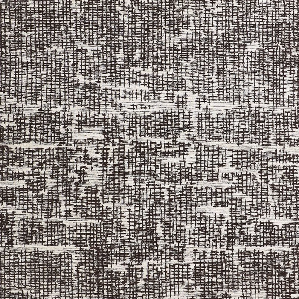 Montauban Wool Blend Handwoven Black and Espresso Brown Area Rug 6'x9'