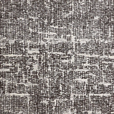 Montauban Wool Blend Handwoven Black and Espresso Brown Area Rug 6'x9'