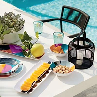 Morocco Graphite Stackable Outdoor Dining Chair with Arms