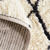 Moroccan Arlequin Diamond Wool Charcoal Kids Area Rug 5'x8'