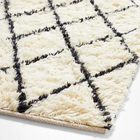 Moroccan Arlequin Diamond Wool Charcoal Kids Area Rug 5'x8'