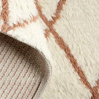 Moroccan Arlequin Diamond Wool Pink Kids Area Rug 5x8
