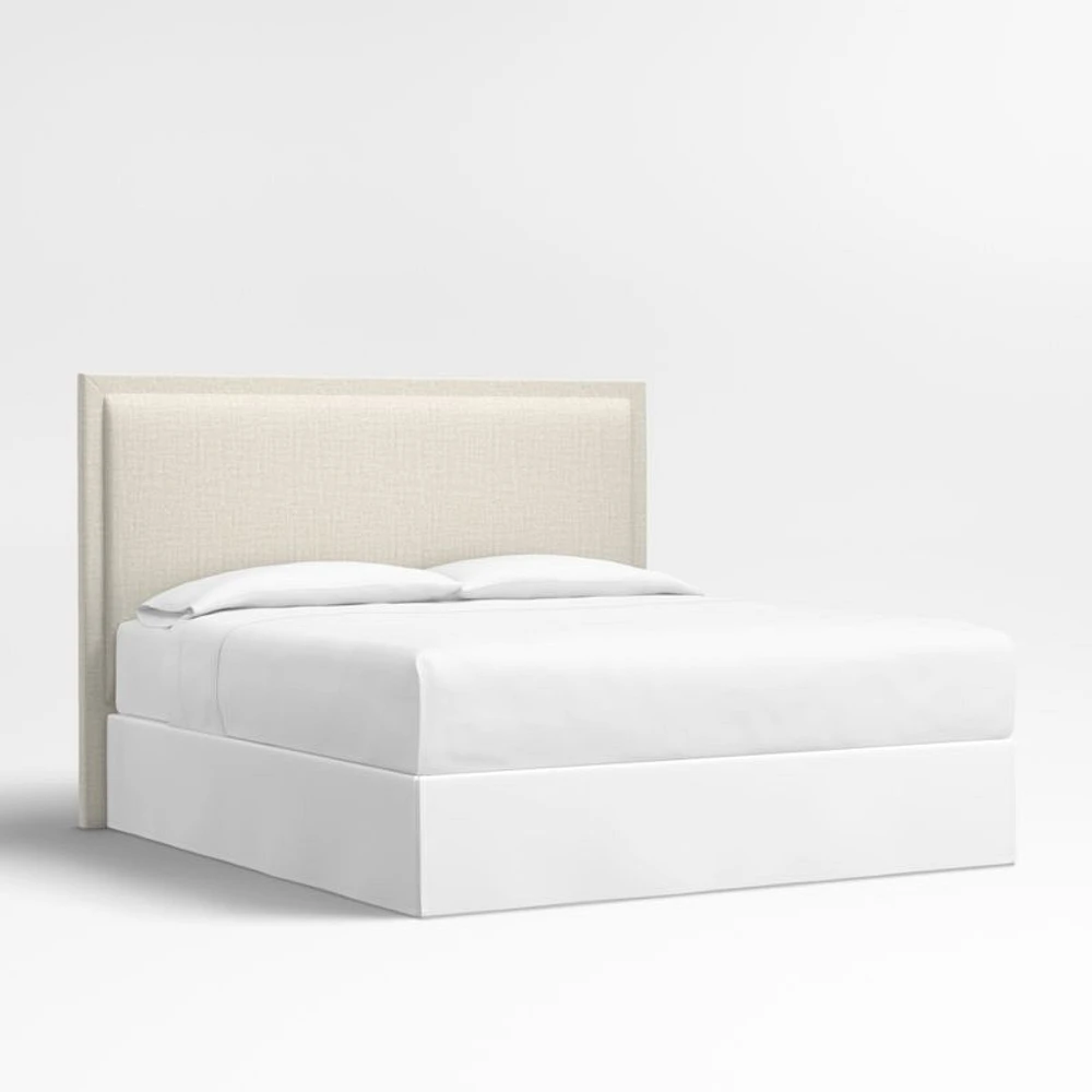 Meraux 56" Natural Beige Upholstered King Headboard