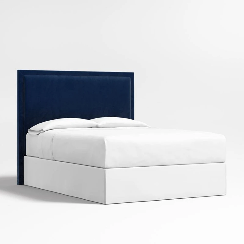 Meraux 56" Navy King Upholstered Headboard