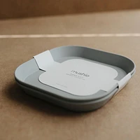 Mushie 2-Pack Cloud Square Plastic Dinner Plates