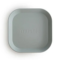 Mushie 2-Pack Square Plastic Dinner Plates