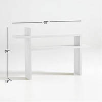 Nash Natural Wood Console Table with Shelf