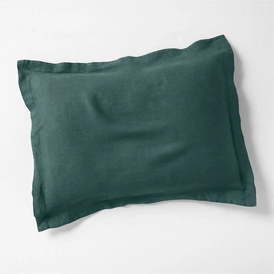 Aire Natural Hemp Sea Green Standard Bed Pillow Sham