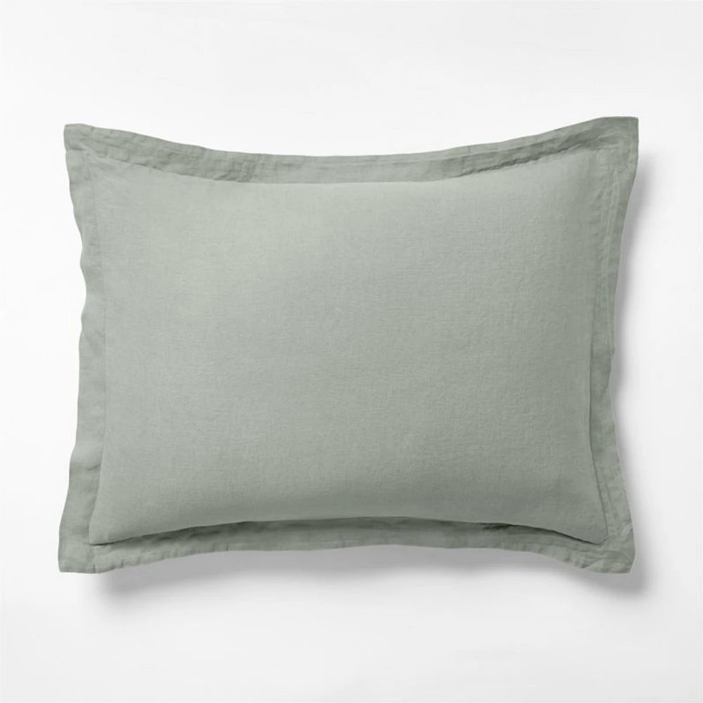 Aire Natural Hemp Sage Shadow Green Standard Bed Pillow Sham