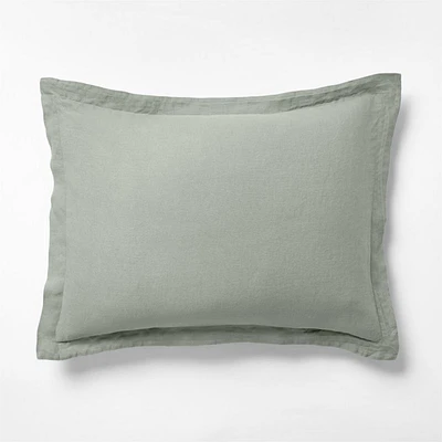 Aire Natural Hemp Sage Shadow Green Standard Bed Pillow Sham
