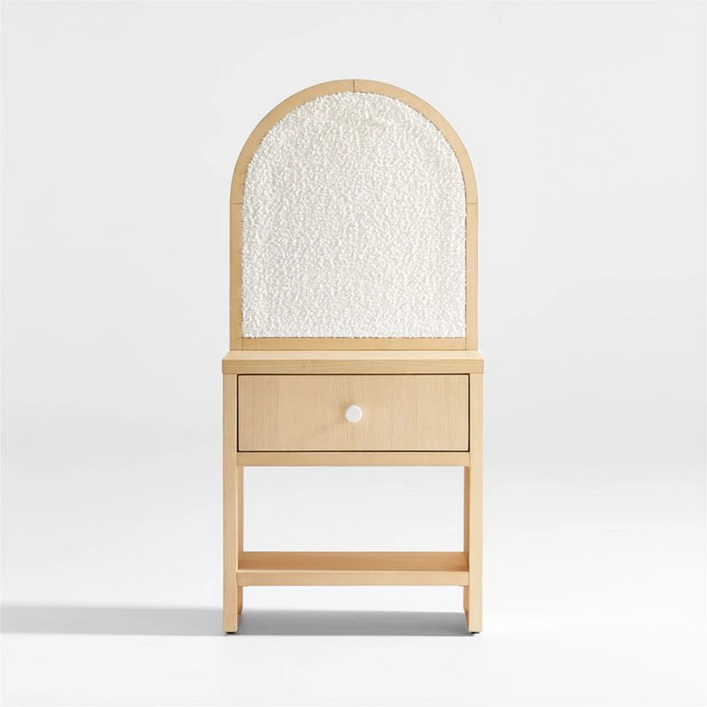 Natural Bridges Wood Kids Nightstand with Cork Board