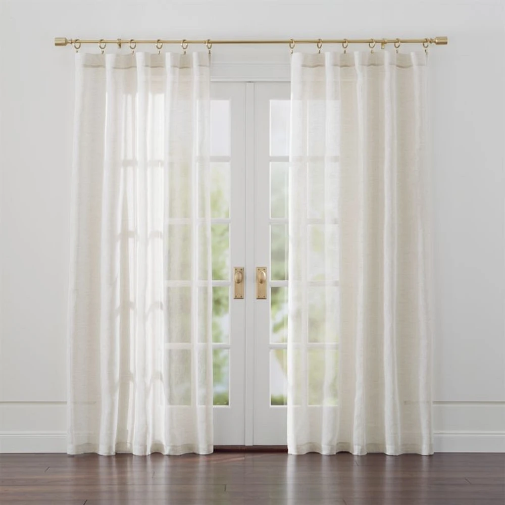 Linen Sheer 52"x84" Natural Curtain Panel