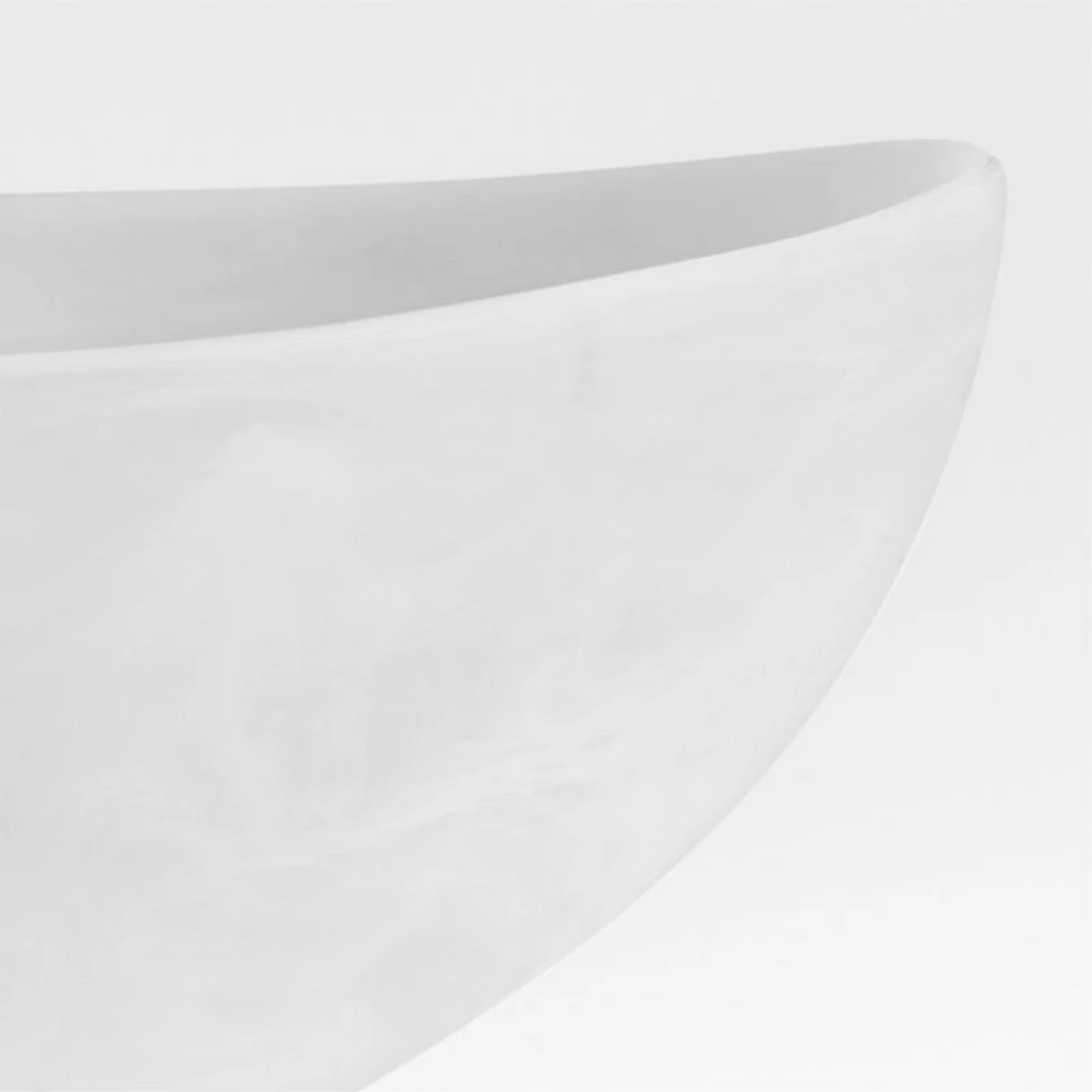 Naya White Resin Serving Bowl