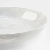 Naya White Resin 17.75" Round Serving Tray