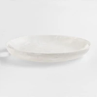 Naya White Resin 17.75" Round Serving Tray