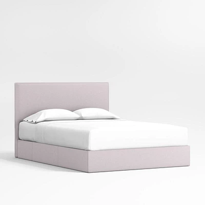 Noa Lilac Upholstered Flange Kids Full Storage Bed