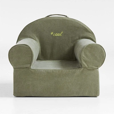 Large Cyprus Green Kids Lounge Nod Chair Cover