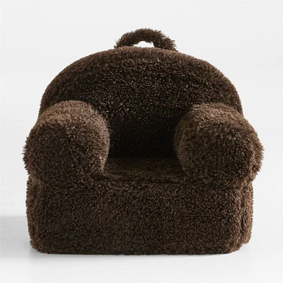 Sesame Brown Mongolian Faux Fur Kids Lounge Nod Chair Cover