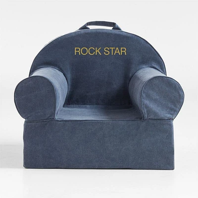 Large Dark Indigo Kids Lounge Nod Chair Cover