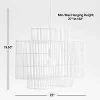 Noon Small Natural Wicker Pendant Light by Leanne Ford