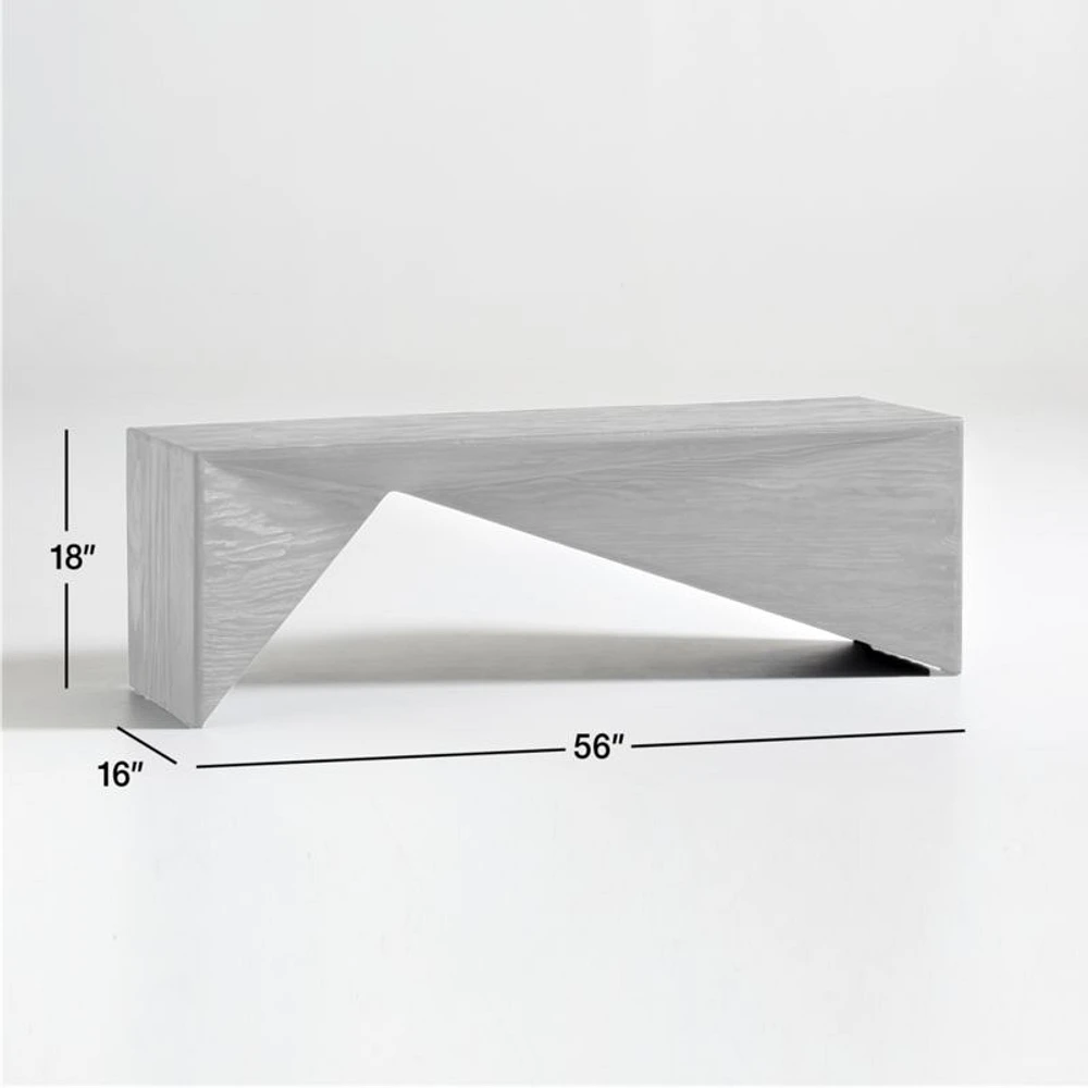 Nord White Wood Entryway Bench