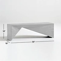Nord White Wood Entryway Bench