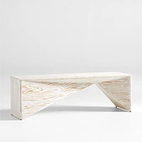 Nord White Wood Entryway Bench