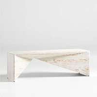 Nord White Wood Entryway Bench