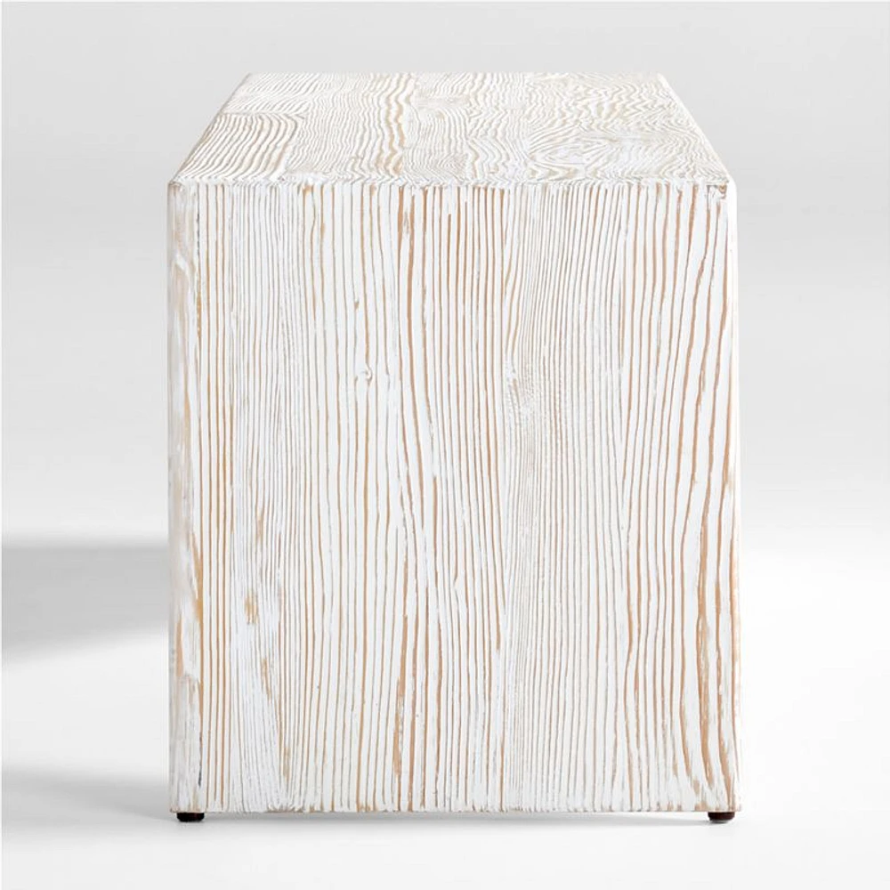 Nord White Wood Entryway Bench