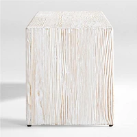 Nord White Wood Entryway Bench
