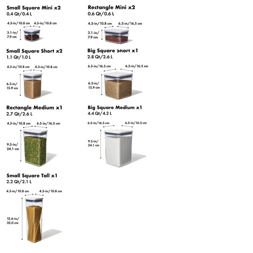 OXO ® POP -Piece Airtight Food Storage Container Set