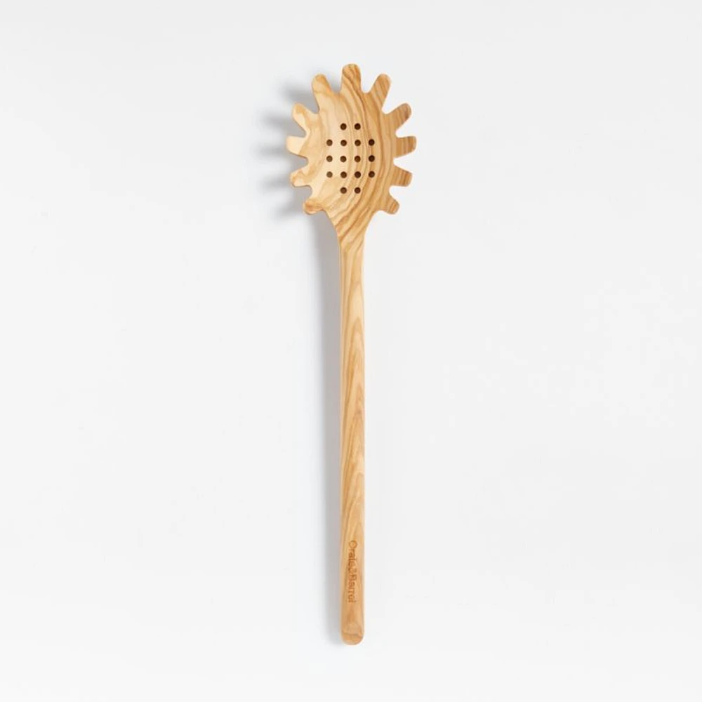 Crate & Barrel Olivewood Pasta Spoon