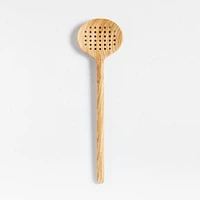 Crate & Barrel Olivewood Slotted Spoon