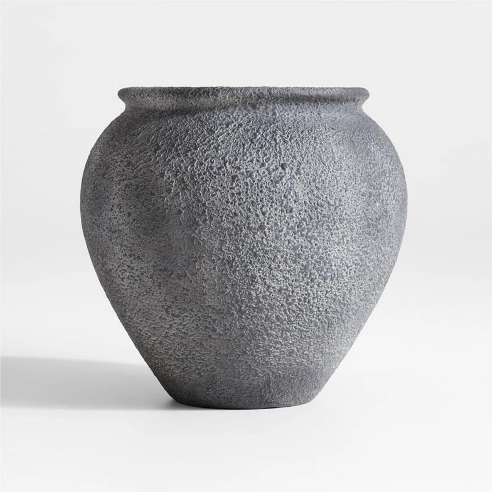 Ophelia  20.9" x 20.8" Black Medium Planter