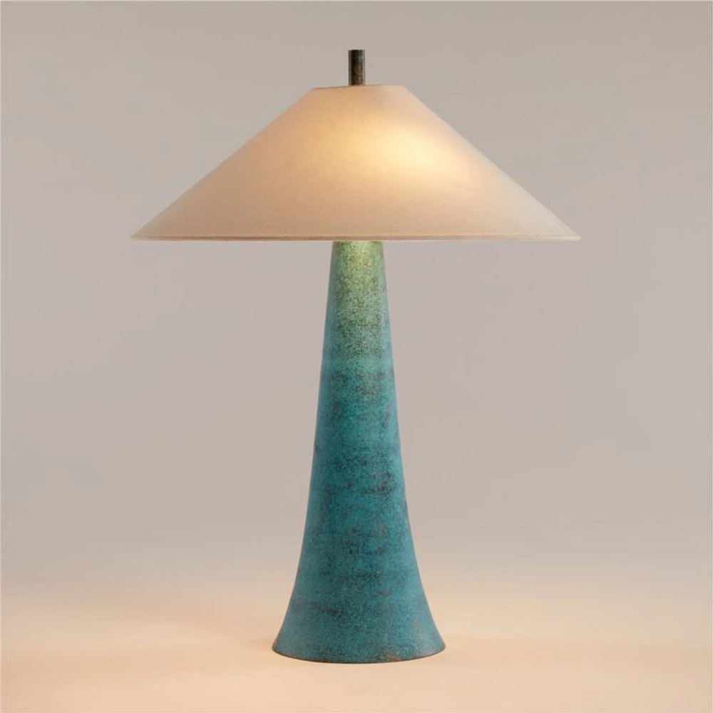 Opry Verdigris Green Table Lamp
