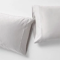 Favorite Organic Cotton Sateen Dove Grey Standard Pillowcases, Set of 2