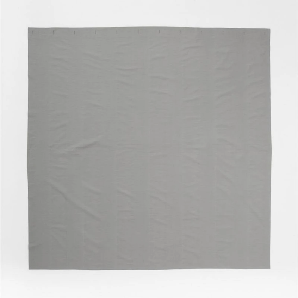 Organic Cotton Pebble Grey Seersucker Shower Curtain