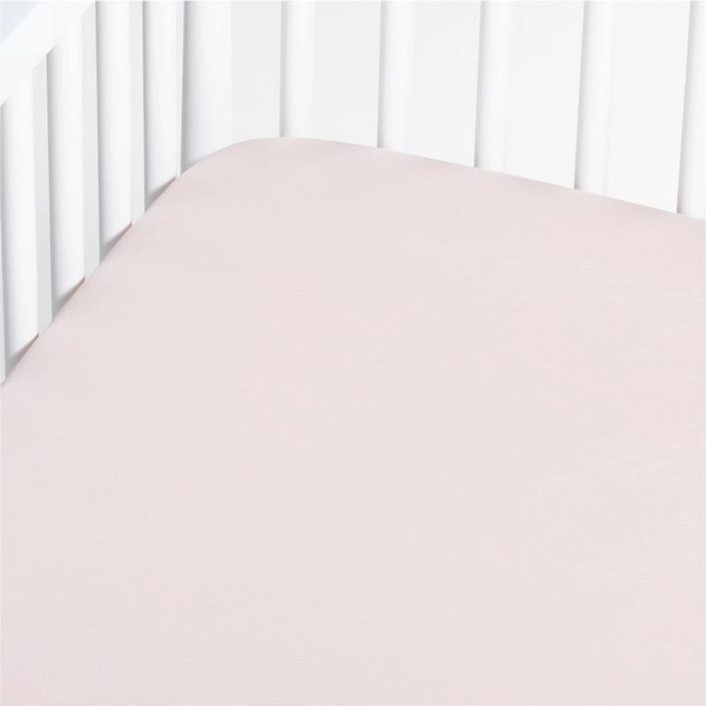 Baby's First Pink Organic Cotton Jersey Baby Crib Fitted Sheet