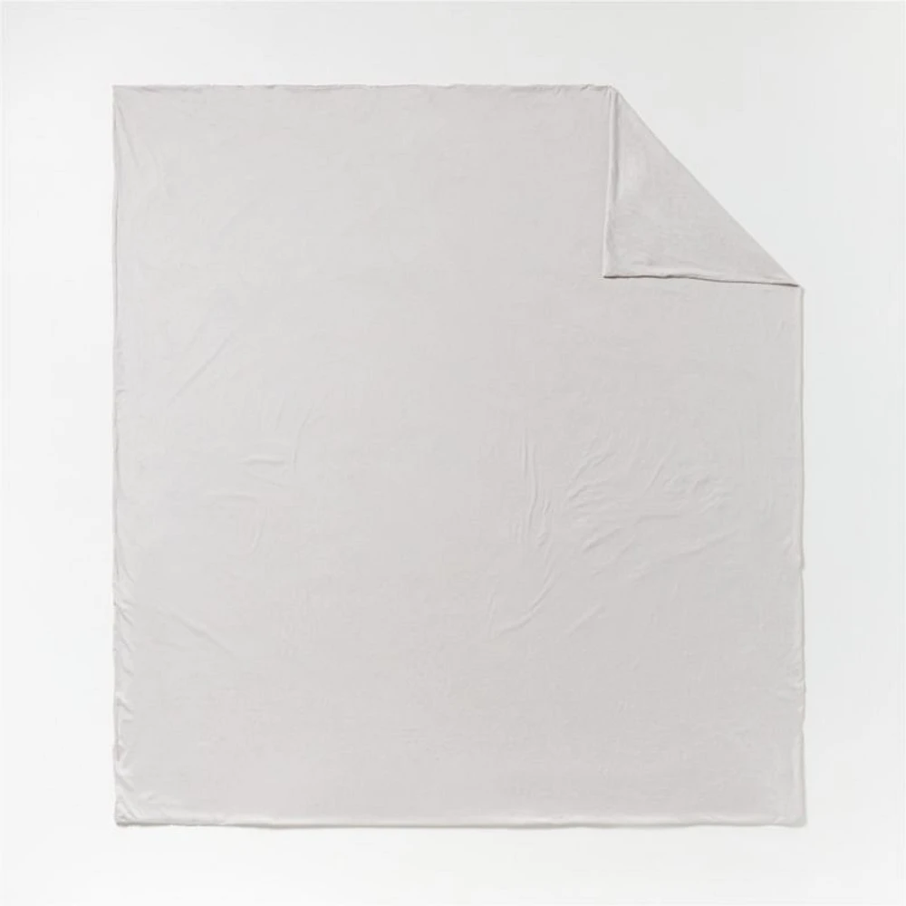 Cozysoft Organic Cotton Jersey Heathered Ivory Twin/Twin XL Duvet Cover