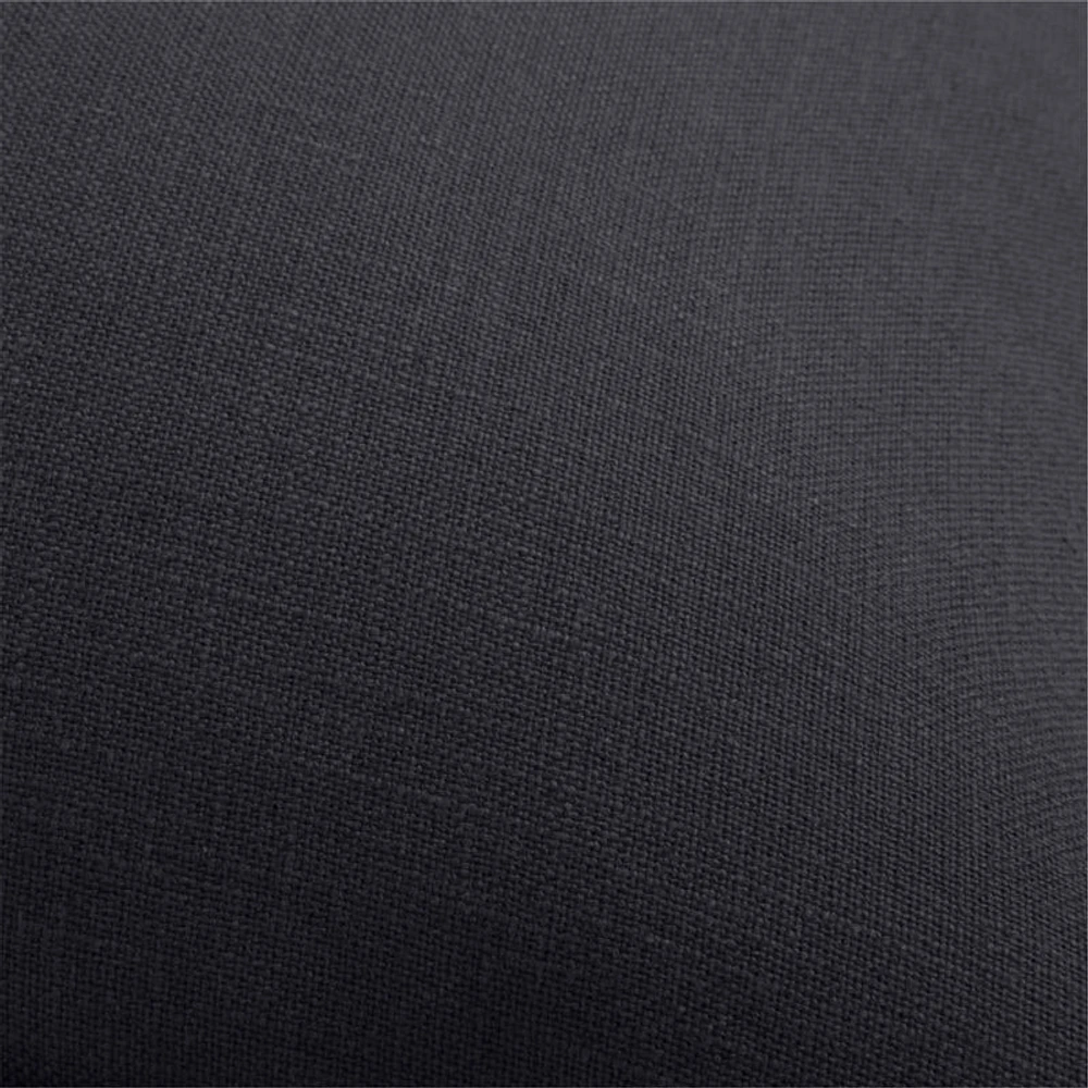 Organic Cotton Merrow Stitch 23"x23" Midnight Navy Throw Pillow Cover