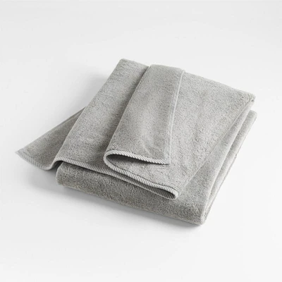 Quick-Dry Ash Grey Organic Cotton Bath Sheet
