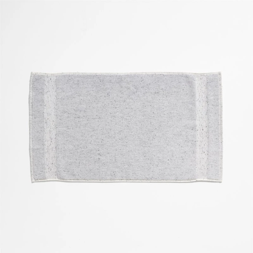 Organic Turkish Cotton Grey Fleck Bath Mat 20"x34"