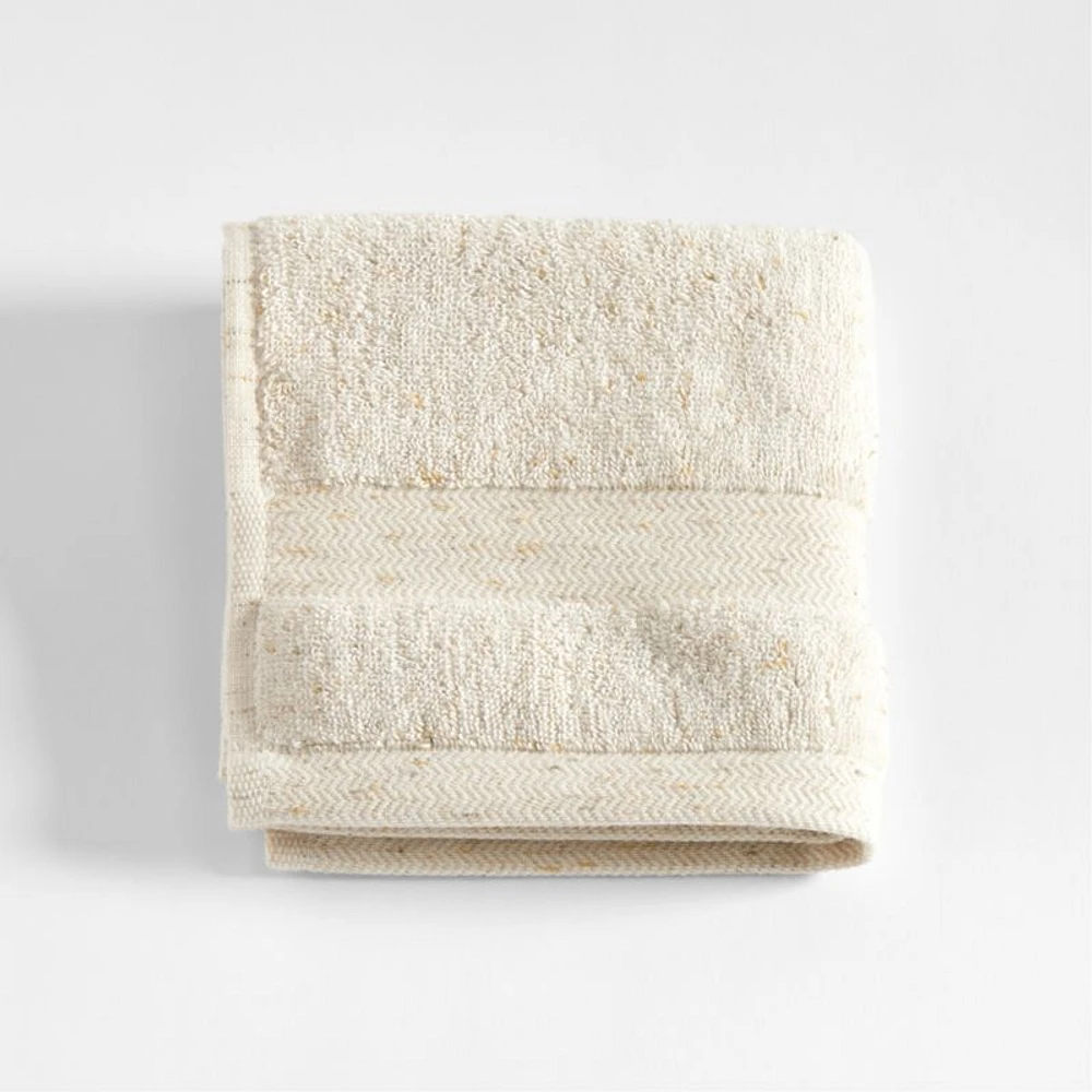 Organic Turkish Cotton Natural Beige Fleck Wash Cloth