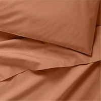 Cozy Cloud Canyon Orange Washed Organic Cotton Toddler Sheet Set