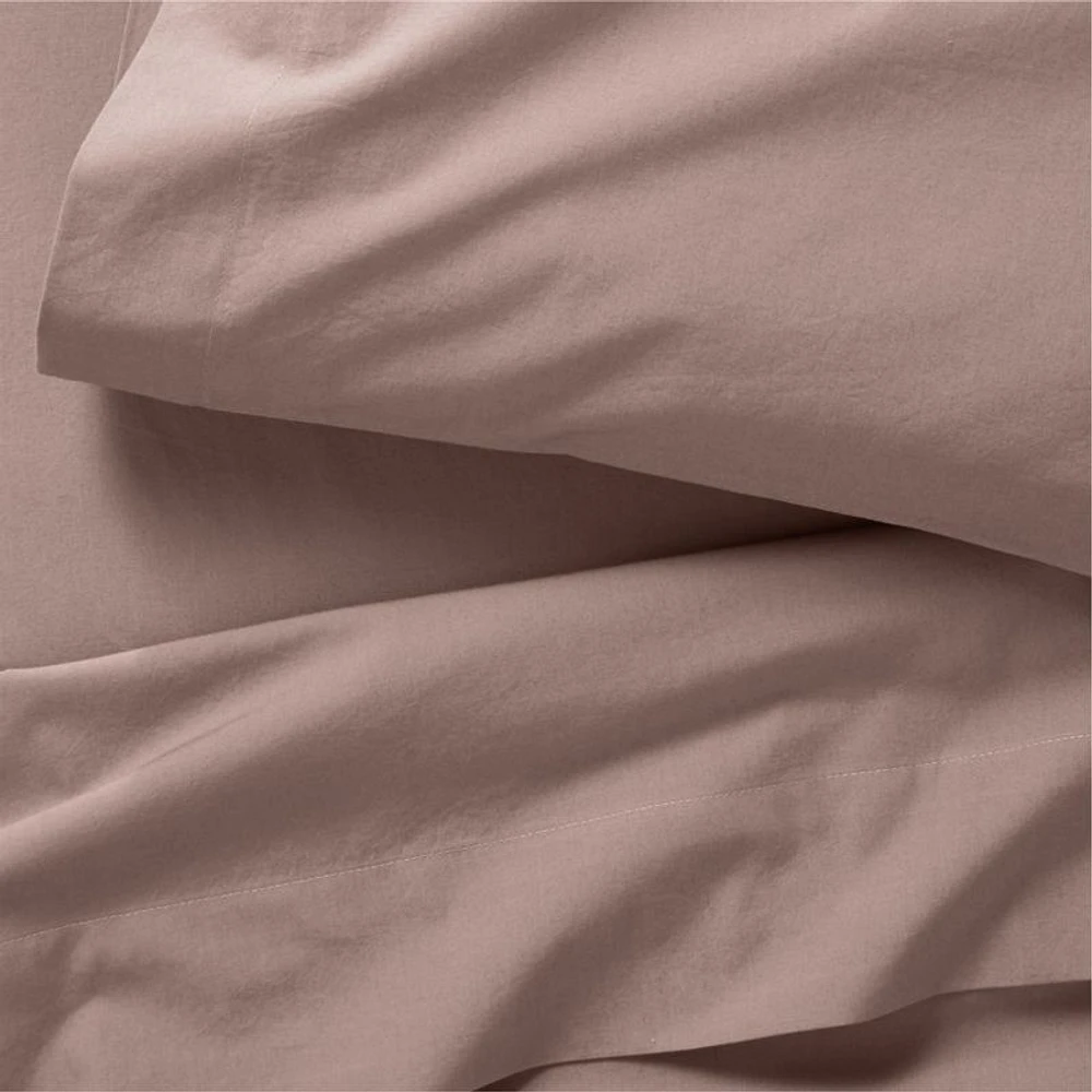 Cozy Cloud Moody Mauve Washed Organic Cotton Toddler Sheet Set