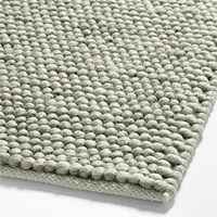Orly Wool Blend Handwoven Grey Area Rug 6'x9'