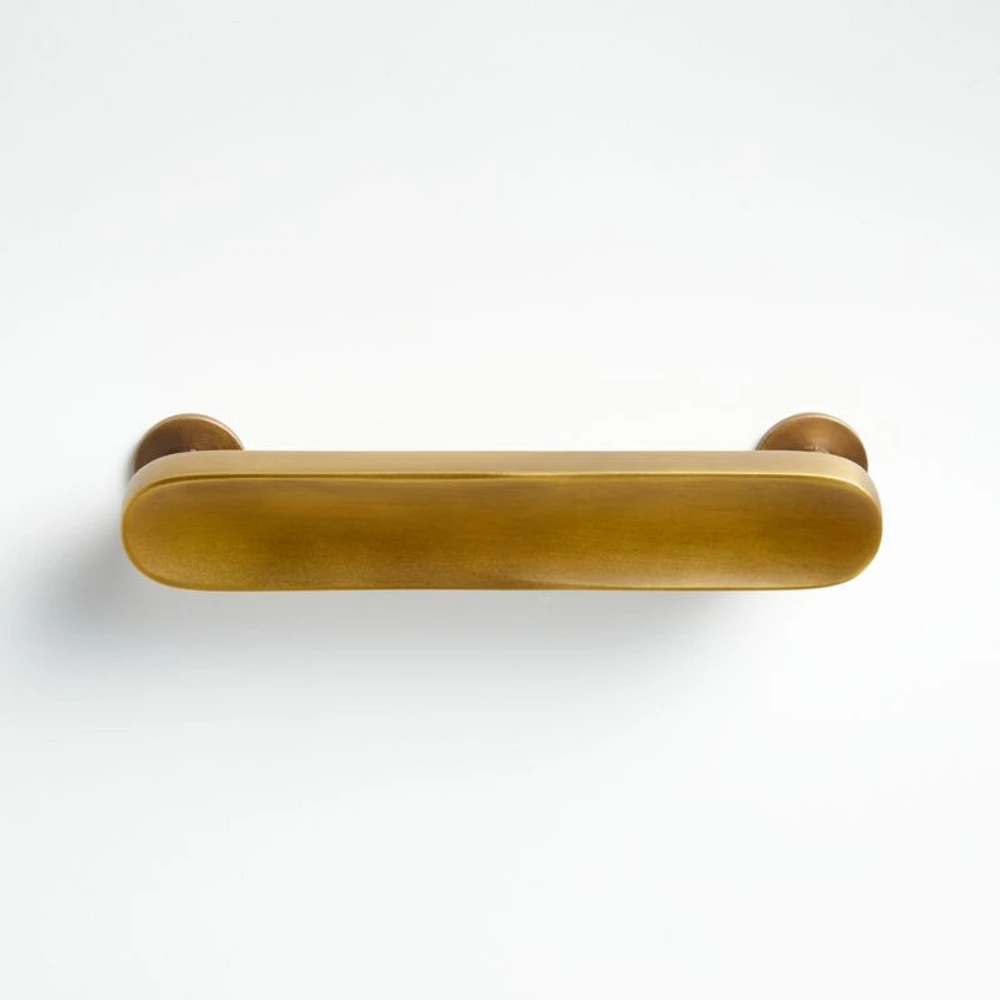 Oval 4" Antique Brass Bar Pull