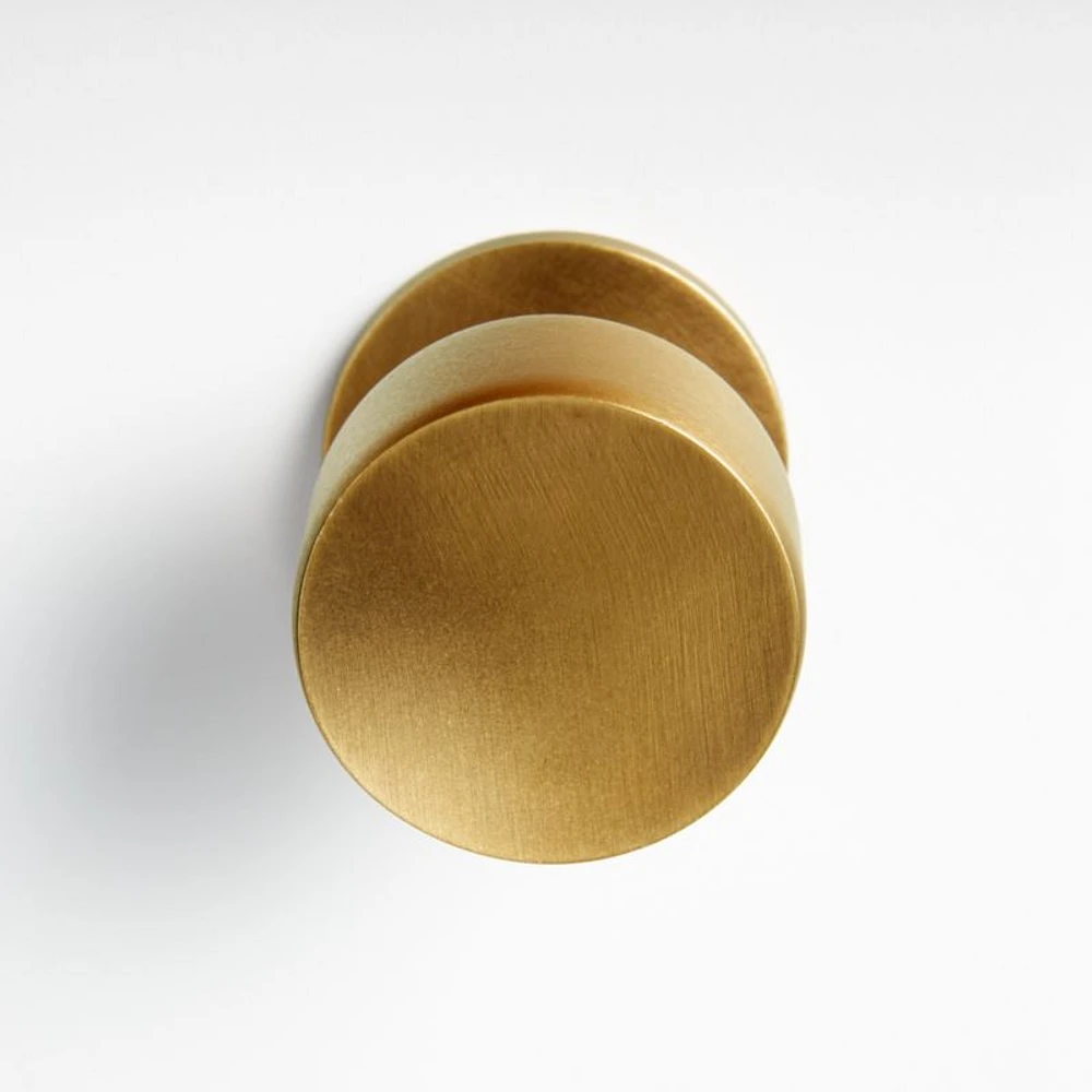 Oval Antique Brass Knob